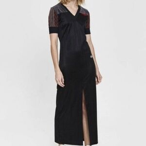 Alexander Wang x Adidas Originals Disjoin Dress SZ S BLK Striped Streetwear Maxi